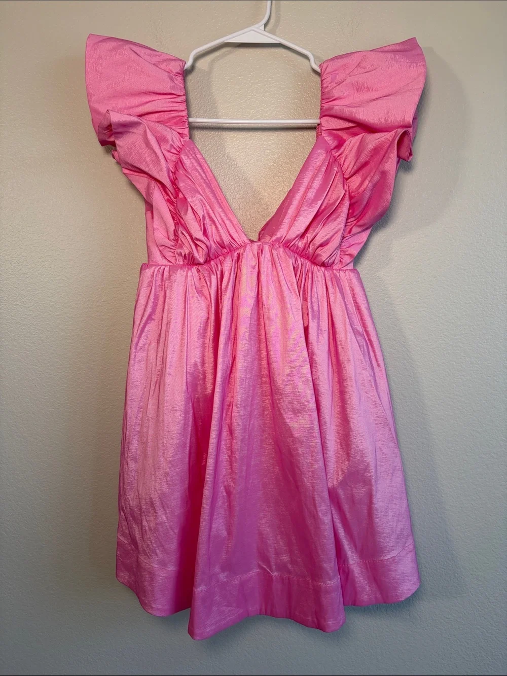 For Love & Lemons Clementine Mini Dress in Pink - S - Picture 2 of 5